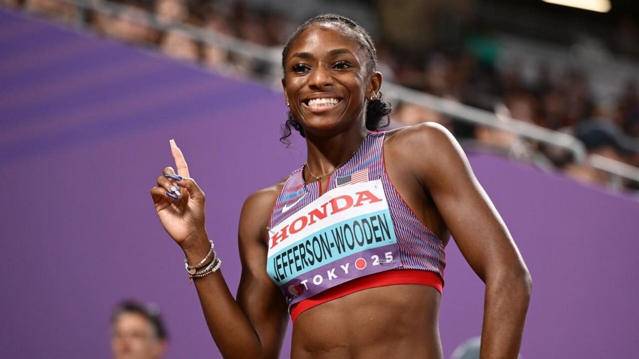 Melissa Jefferson-Wooden, Oblique Seville Star In The 100