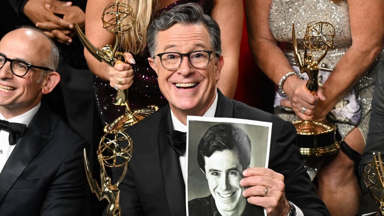 Colbert Win Gets Standing Ovation, ‘The Studio’ And ‘Adolescence’ Win Big