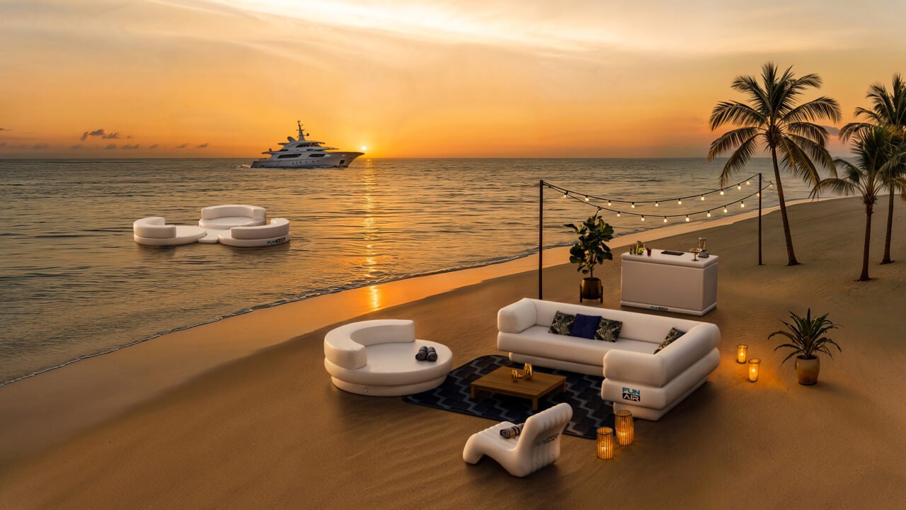 FunAir Club Chaise Island Has Guests Clamoring to Stretch Out & Relax