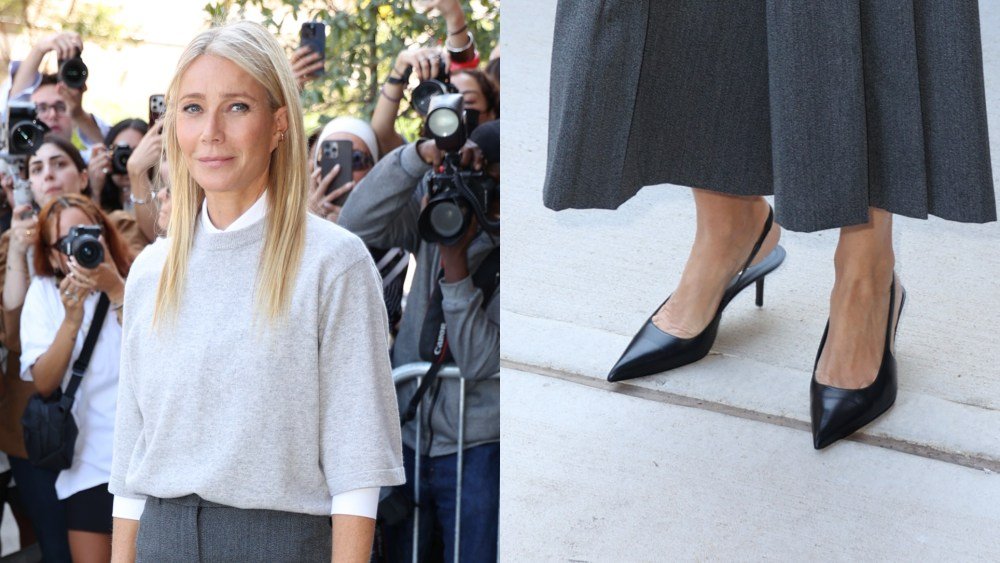 Gwyneth Paltrow Dons Kitten Heel Slingbacks for Michael Kors Show