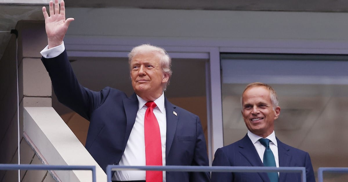 Donald Trump Attends the US Open With Rolex