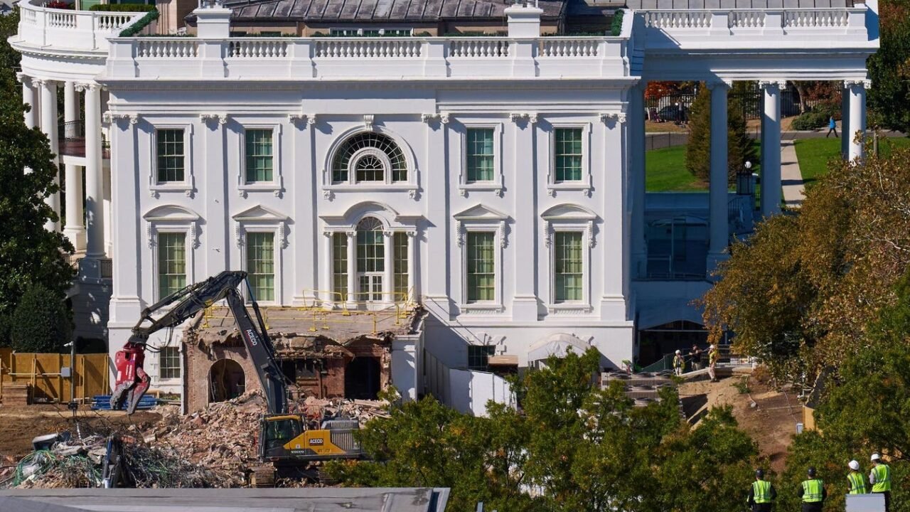 White House East Wing Demolished For Trump’s Ballroom
